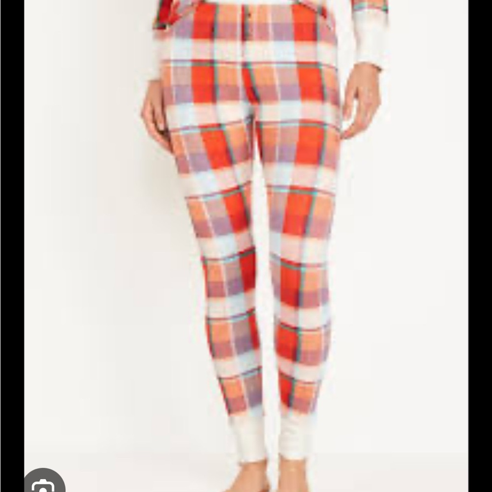 Old Navy Plaid Pajama Pants - Red and White